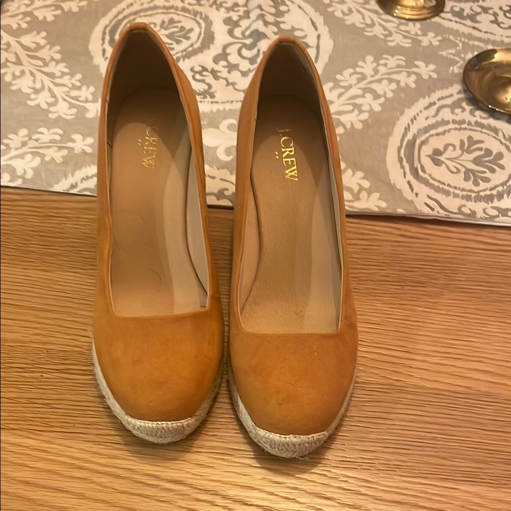 J. Crew Women's Tan Suede Espadrille Pumps